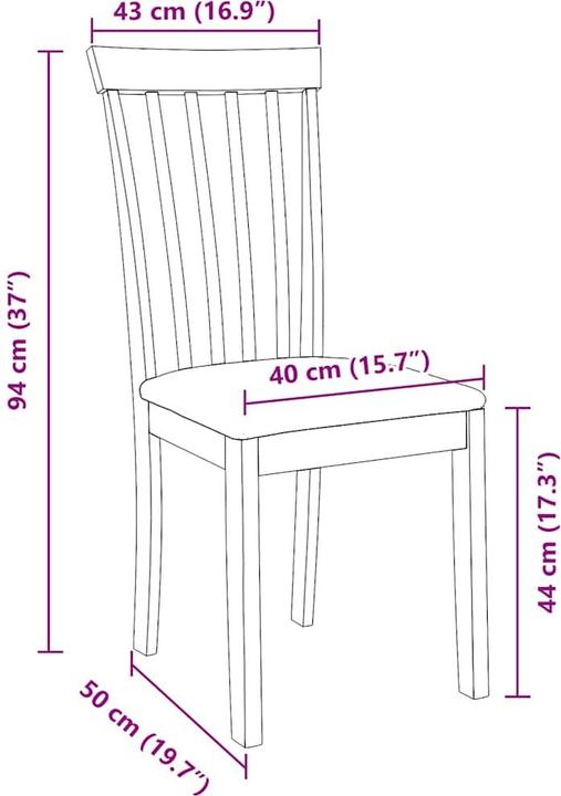 Actual product image vidaXL Esszimmerstuhl