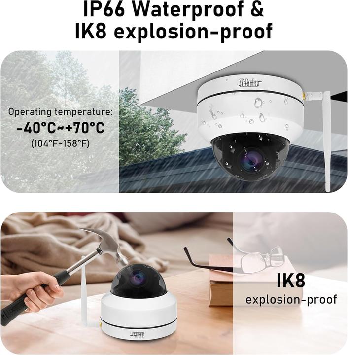 Image du produit YoLuKe Caméra IP WiFi 5MP HD Caméra de surveillance (2560 x 1920 pixels)