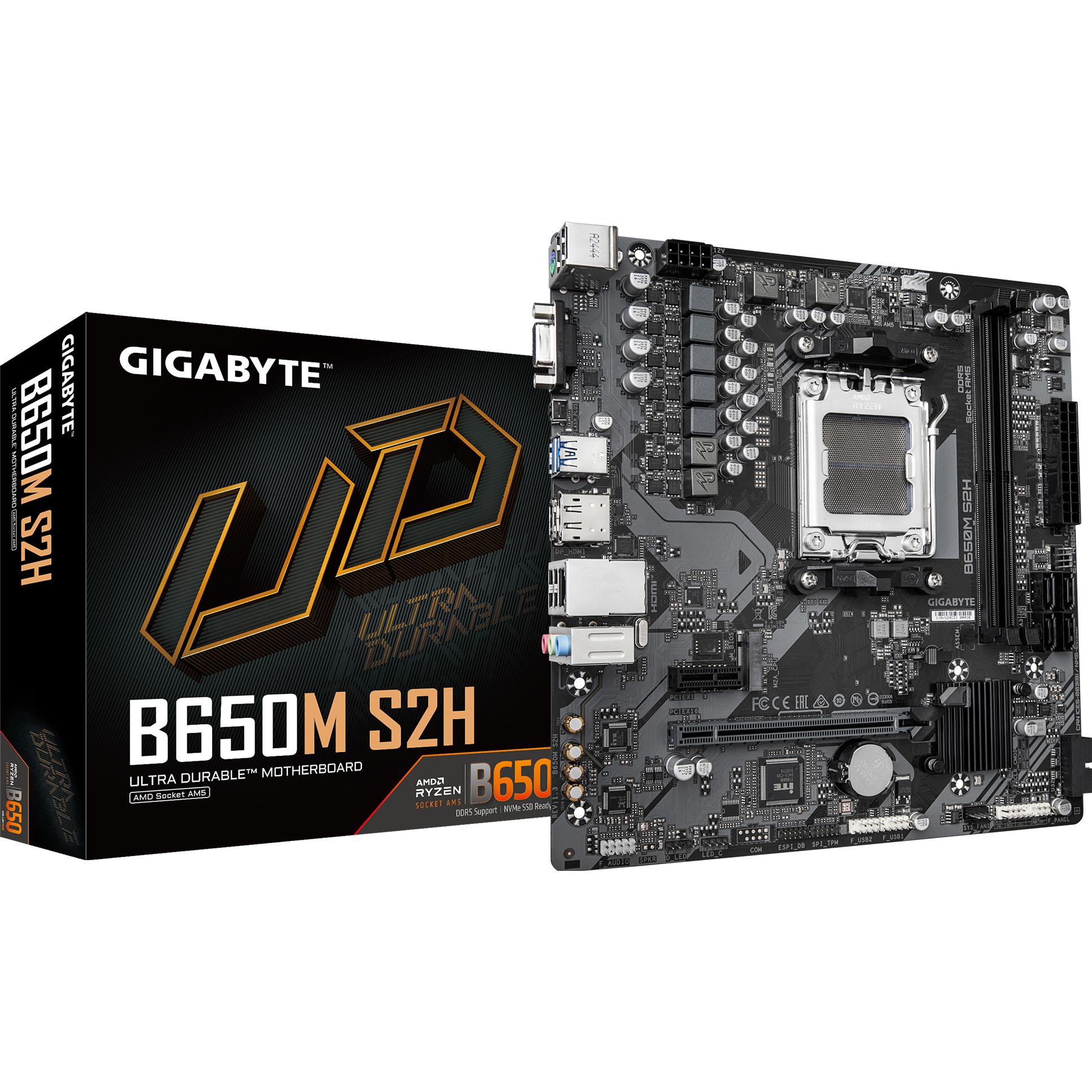 Gigabyte B650M DS2H (rev 1.0) (AM5, AMD B650, mATX), Mainboard