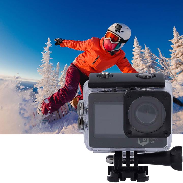 Produktbild Nedis Action Cam | Dualer Bildschirm | 5K@30fps | 16 MPixel | Wasserdicht bis: 30.00 m | 80 min | Wi (30p)