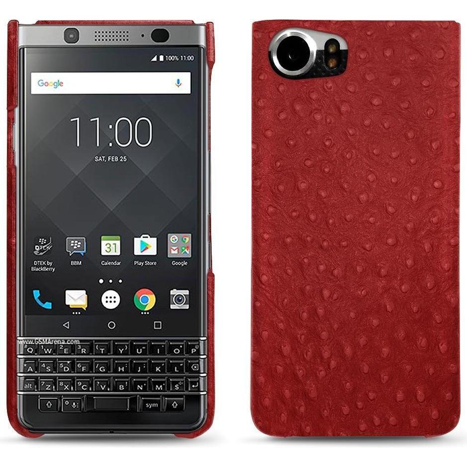Noreve Lederschutzhülle (Blackberry KEYone), Smartphone Hülle, Rot