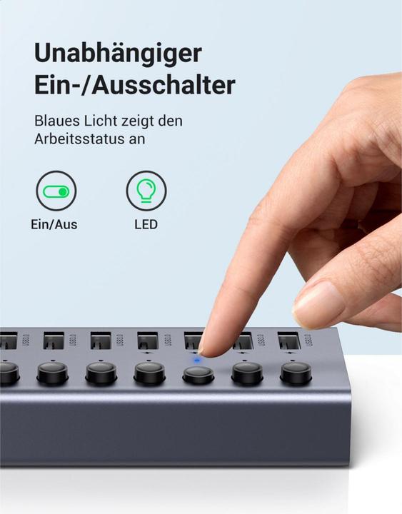Image du produit Ugreen multifunction HUB 7in1 (USB-C, 8 Ports)
