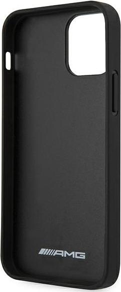 Produktbild Mercedes AMG AMHCP12LDOLBK iPhone 12 Pro Max 6,7" czarny/black hardcase Leather Hot Stamped (Apple iPhone 12 Pro Max)