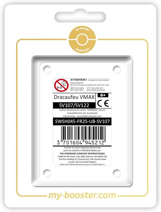 Image du produit My-booster Dracaufeu VMAX Shiny Pleine Page - Destinées Radieuses - 10 Cartes Pokémon Françaises (Français, Coffret & Collection)