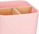 Actual product image Berilo square organizer 3 holes bamboo pink