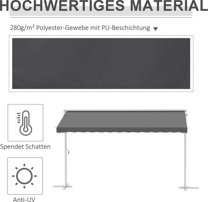 Immagine prodotto Outsunny Tenda da sole con braccio pieghevole (2.94 m)