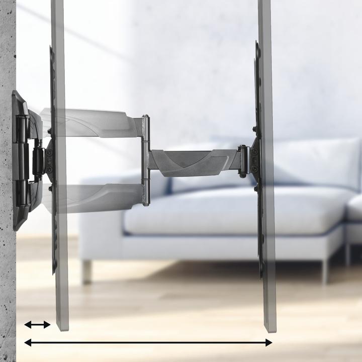 Productafbeelding Hama TV muurbeugel, draaibaar, kantelbaar, uitschuifbaar, 165 cm (65") tot 35 kg (Muur, 65", 35 kg)