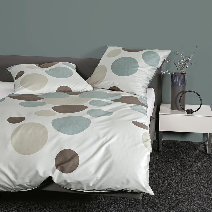Image du produit Janine Mako-Satin linge de lit moments 98115 rayon de lune (Set de linge de lit, 135x200 cm + 80x80 cm)