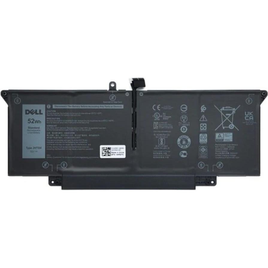 Dell Battery 4 Cell 52Whr OEM: HRGYV WY9MP 4V5X2 JHT2H (4 Zellen, 6500 mAh), Notebook Akku, Schwarz