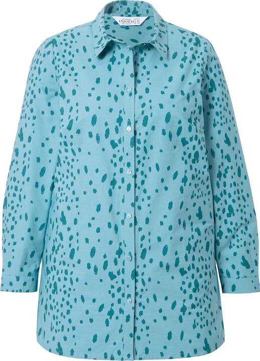 Actual product image Studio Untold Speckled Print Long Sleeve Button Down Blouse (58)