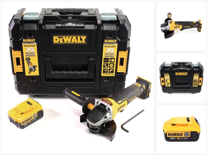 Actual product image DeWalt DCG 406 18 V 125 mm Brushless Meuleuse d'angle sans fil + 1x battery 4 Ah + Coffret de (125 mm)