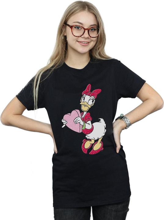 Immagine prodotto Disney Daisy Duck Love Heart Maglietta Ampia Donna (L)