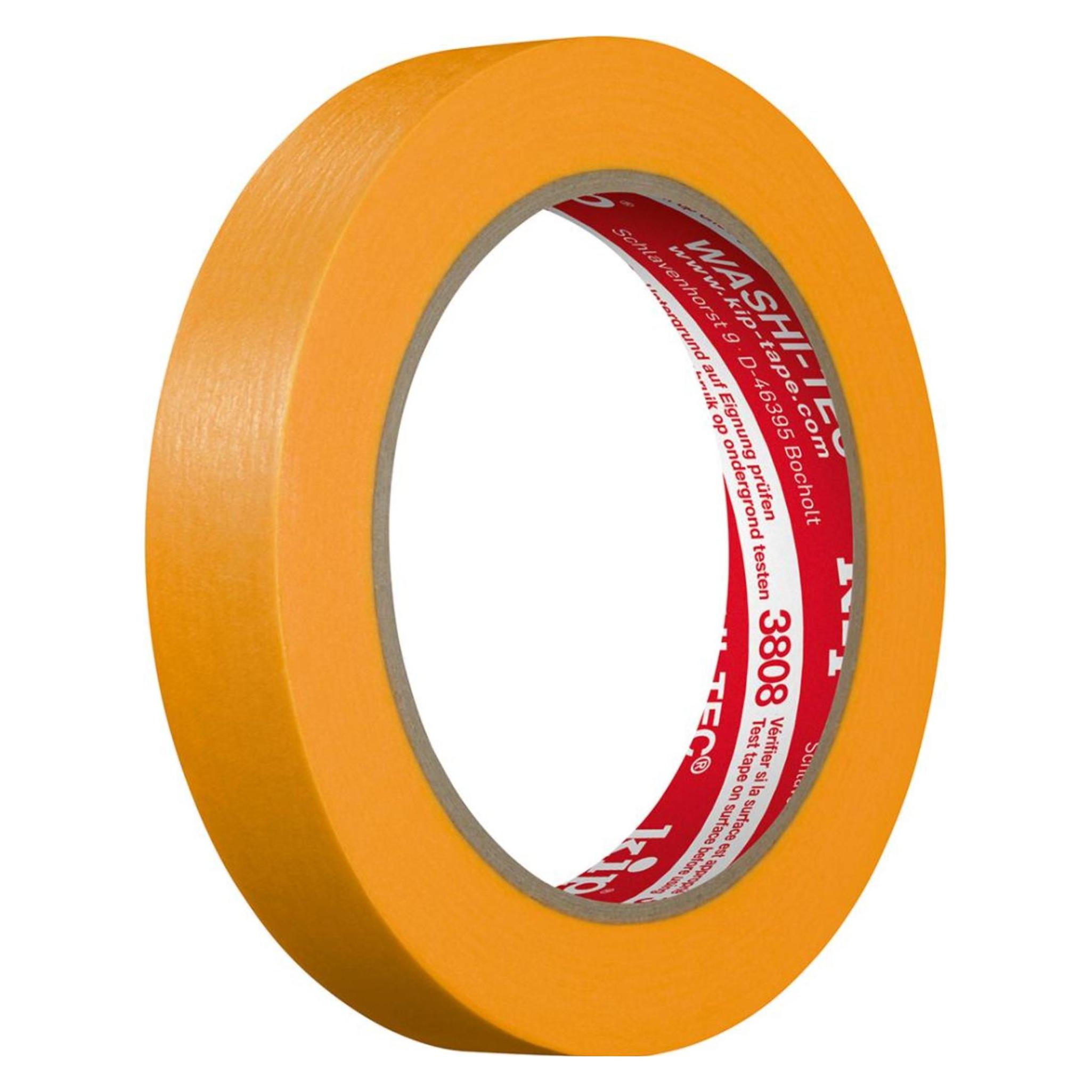 Kip, Plakband, Masking Tape 3808 Washi-Tec Premium Goldkrepp Glad Oranje Lengte 50 M Breedte 18 Mm (18 mm)