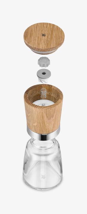 Produktbild WMF Gewürzmühle Salzmühle Pfeffermühle Ceramill Nature Holz Glas Keramikmahlwerk (Pfeffer, Salz)