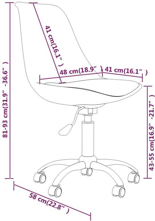 Image du produit vidaXL Esszimmer Drehstuhl