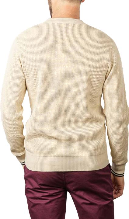 Immagine prodotto Fred Perry Waffle Stitch Pullover Crew Neck Oatmeal (XXL)