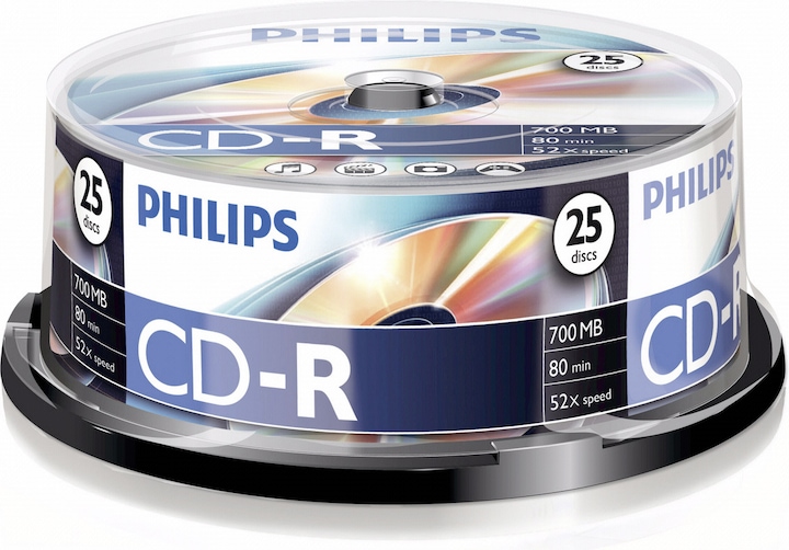 Image du produit Philips 1x25 CD-R 80Min 700MB 52x SP (25 x)