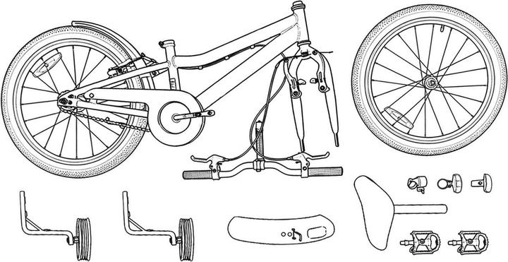 Produktbild vidaXL Kinderfahrrad (14")