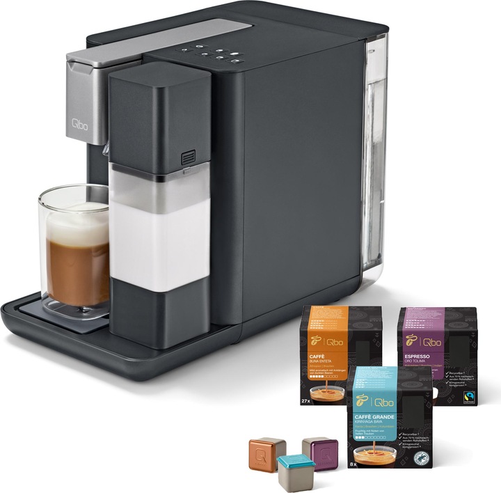 Tchibo Qbo MILK MASTER Premium capsulemachine met melkopschuimfunctie incl. 24 recyclebare Qbo-capsules