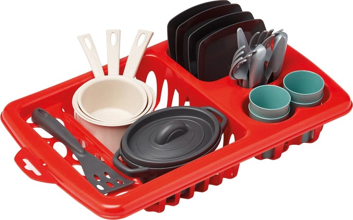 Produktbild Ecoiffier 100% Chef Geschirrspül-Trockengestell mit Ess-Set, 23-teilig.
