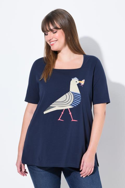 Produktbild Ulla Popken T-Shirt, Möwe, Classic, Carree-Ausschnitt, Halbarm (58)