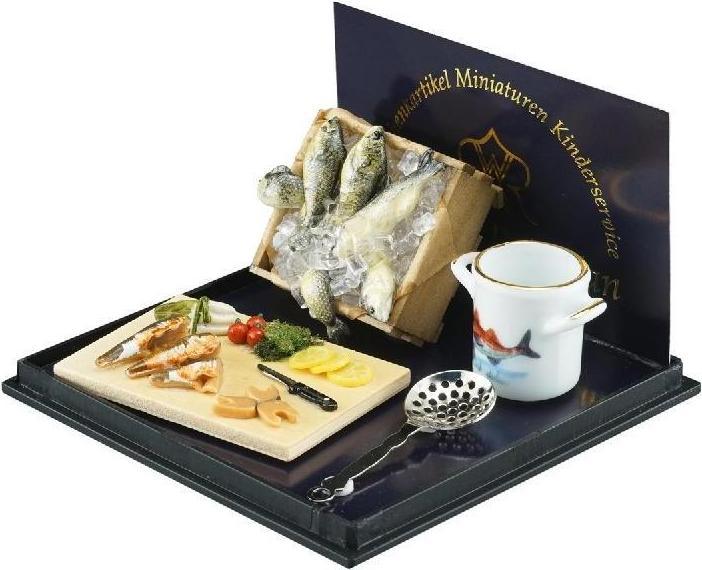 Actual product image Reutter 001.487/7 - Fish soup “Bouillabaisse”, miniature on a scale of 1:12 (8 x 8 x 5.5 cm)