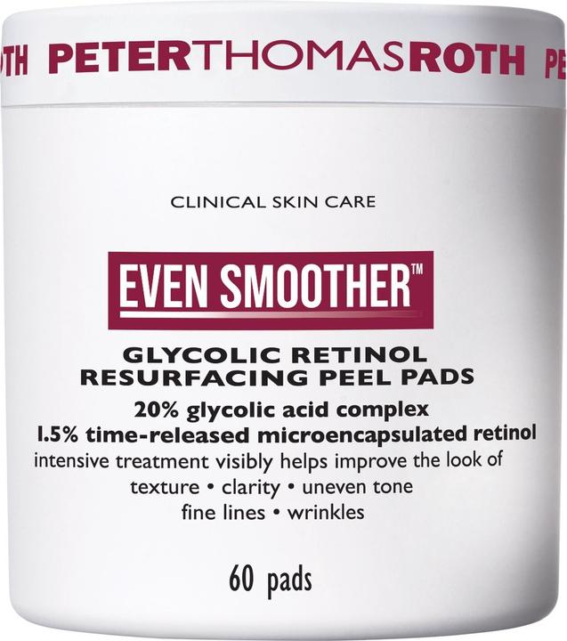 Peter Thomas Roth Clinical Skin Care Even Smoother Glycolic Retinol Resurfacing Peel Pads (Cleansing scrub, 60 ml)