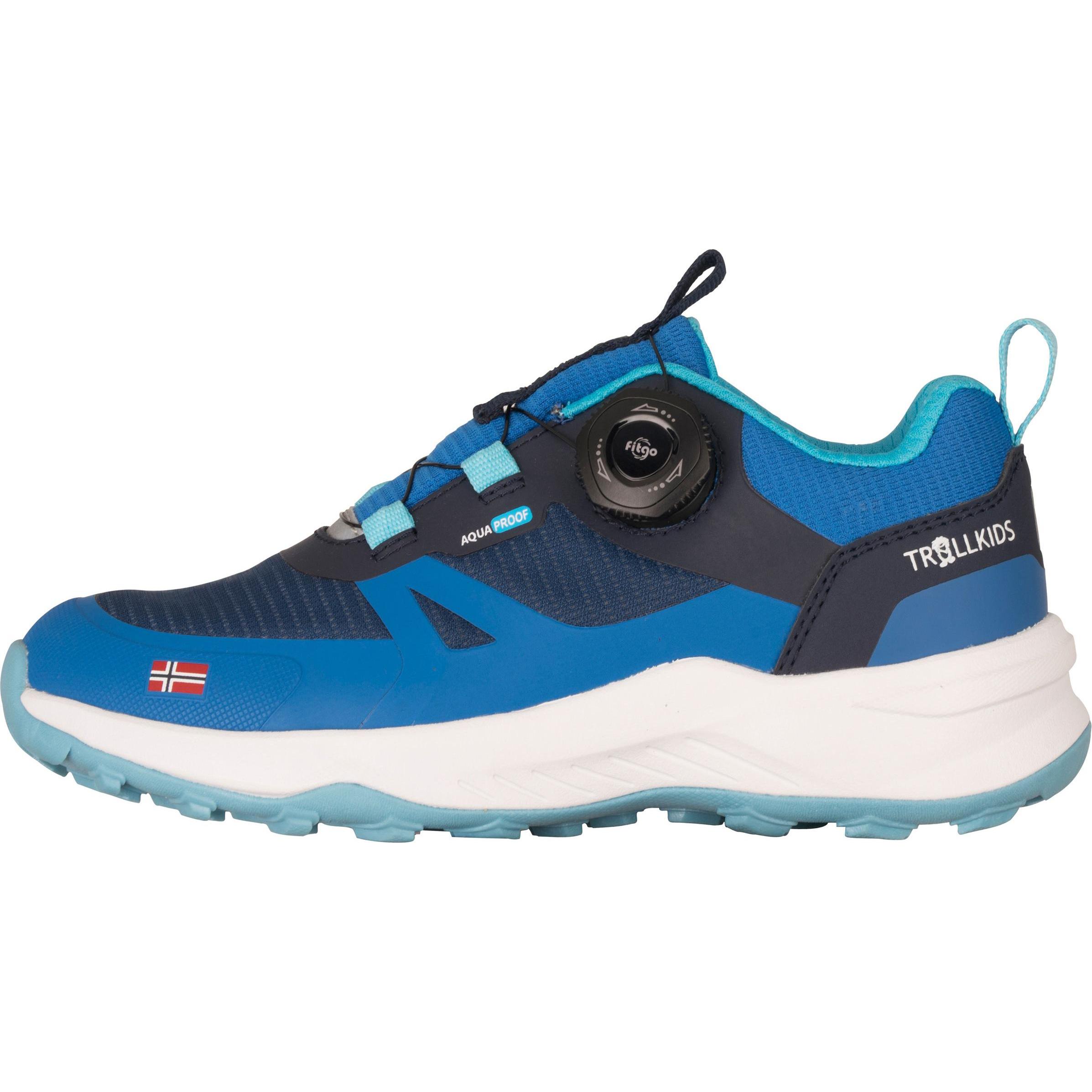 Trollkids, Unisex, Wanderschuhe, Kid's Trollfjord Hiker Low XT (33), Blau