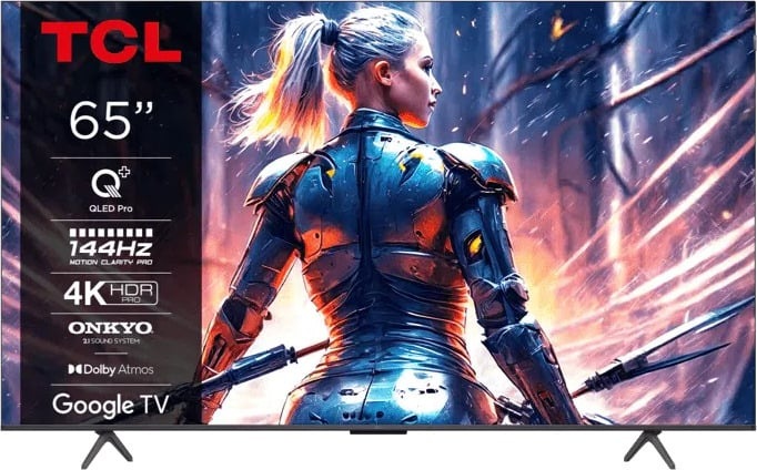 Image du produit TCL TV QLED 4K 144Hz avec Google TV et Game Master Pro 3.0 (65", QLED, 4K)