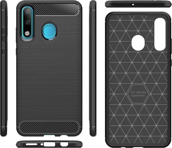 Actual product image Screenguard Huawei P30 Lite Cover Carbon Brushed Soft TPU (Huawei P30 Lite)