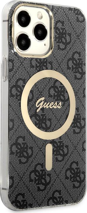 Actual product image Guess GUHCP15XPSQSQSK iPhone 15 Pro Max 6.7" czarny/black hardcase Quilted Metal Logo (Apple iPhone 15 Pro Max)