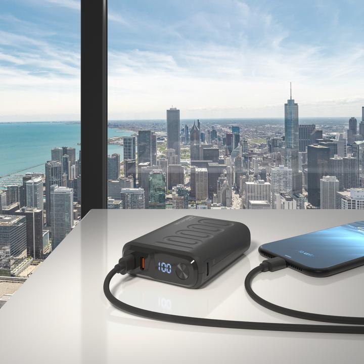Actual product image RealPower Powerbank PB-10000C PD+ with 3x Type-C,Black (10000 mAh)