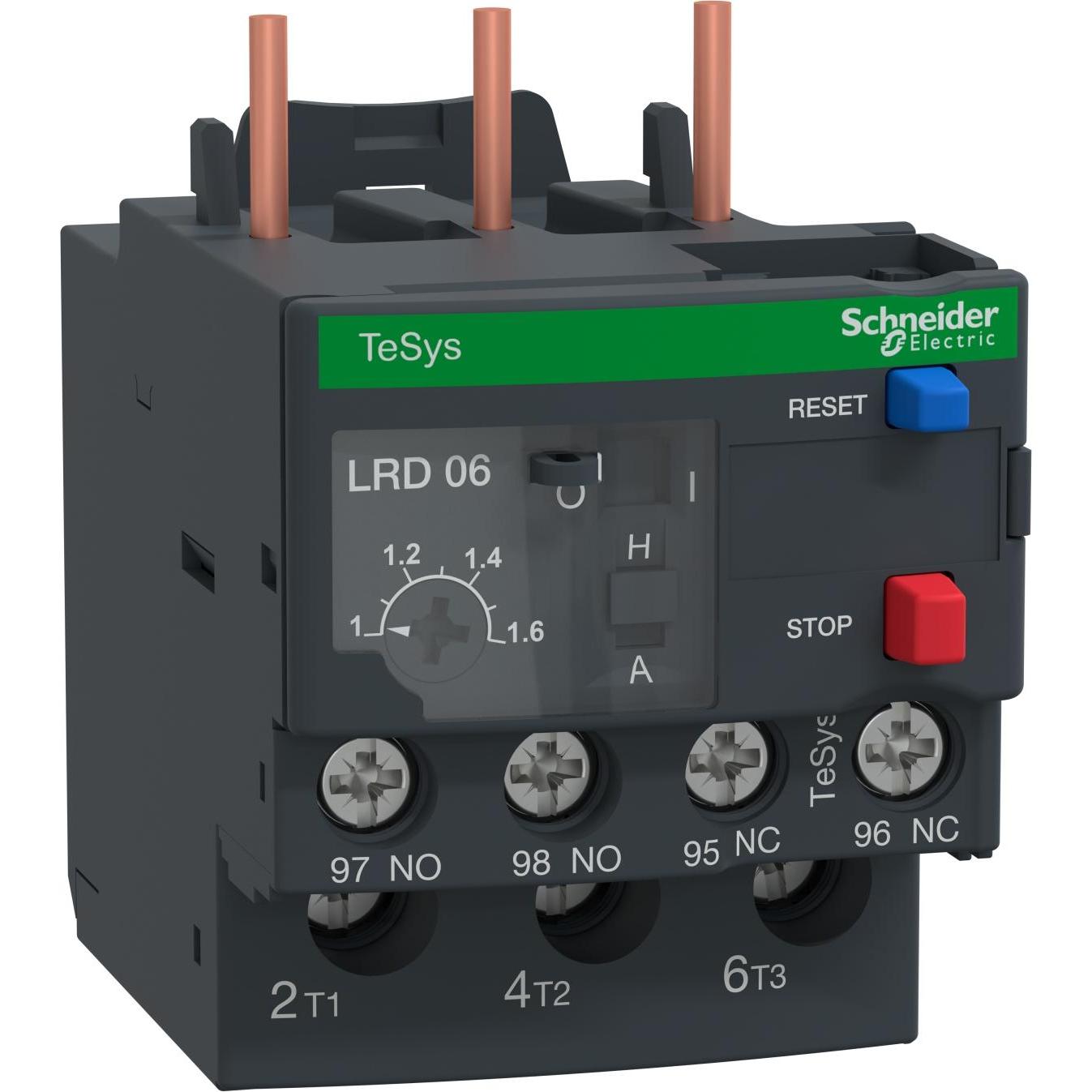 Schneider Electric LRD066 LRD-0, 1-1,7A/690V DC/AC- Kl. 10A Motorschutzrelais, Relais