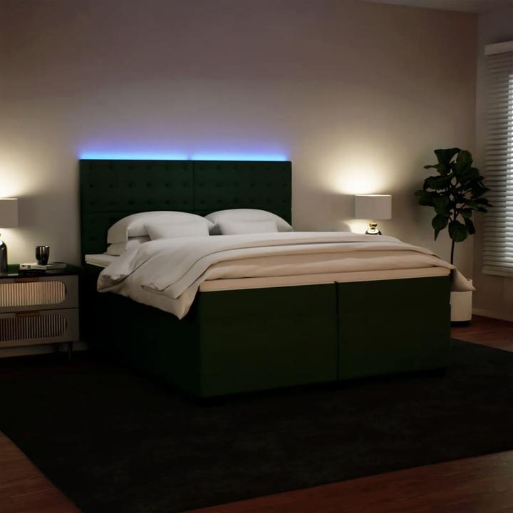 Actual product image vidaXL Bo x spring bed with mattress 200 x 200 cm velvet (200 x 200 cm)