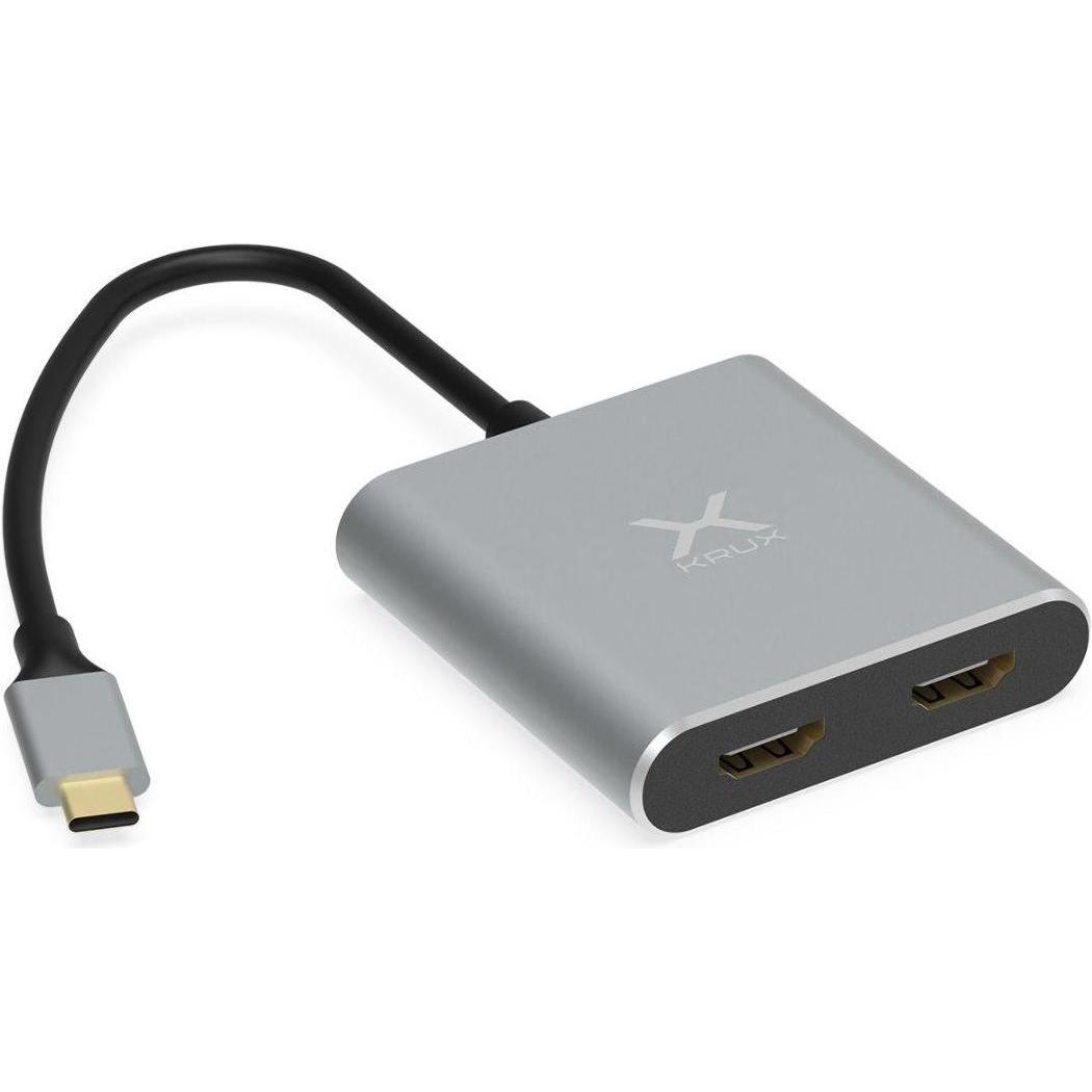 Thumbnail - Krux USB-C station (USB-C), Dockingstation + USB Hub, Grau