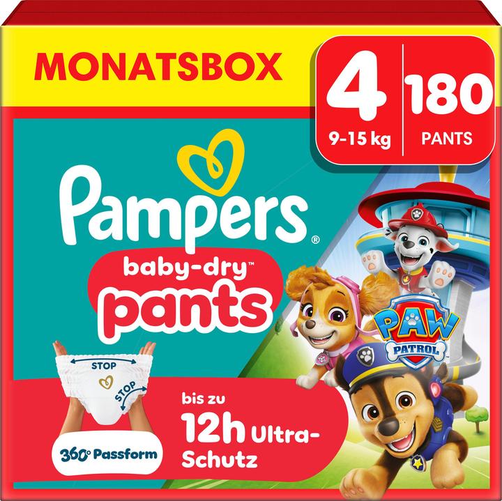 Actual product image Pampers Baby-Dry Pants Paw Patrol (Size 4, Monthly box, 180 pcs.)