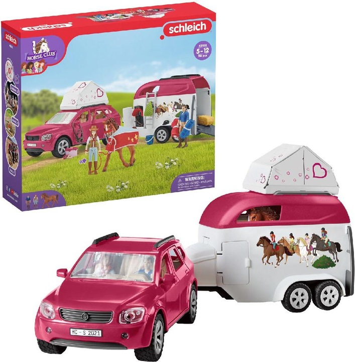 Productafbeelding Schleich Avontuur met auto en paardentrailer