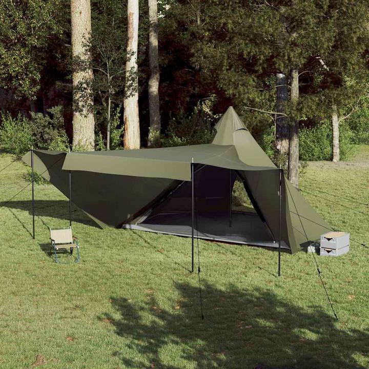 Image du produit vidaXL Tipi familial 6 personnes Vert Olive Etanche (11.05 kg, 6 personnes)