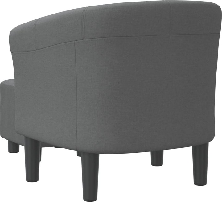 Produktbild VidaXL Clubsessel mit Fusshocker Dunkelgrau Stoff,Farbe