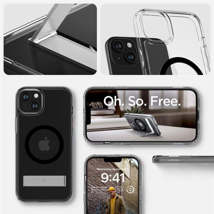 Actual product image Spigen Ultra Hybrid S MagFit for iPhone 15 Plus Black (Apple iPhone 15 Plus)