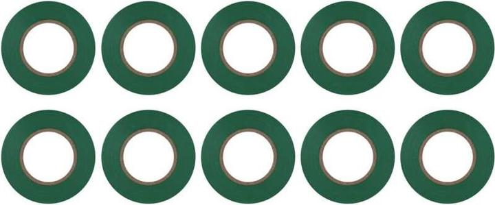 Actual product image Emos Insulating tape PVC 19mm/20m green, 10 pcs. (19 mm)