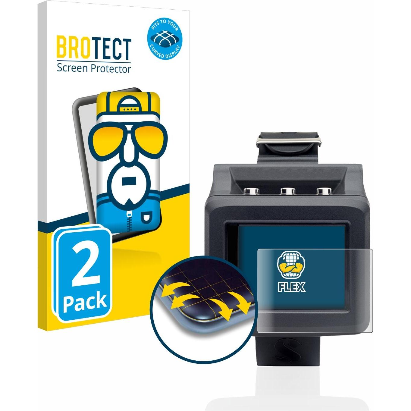 BROTECT Full-Cover Displayschutz, Smartwatch Schutzfolie, Transparent