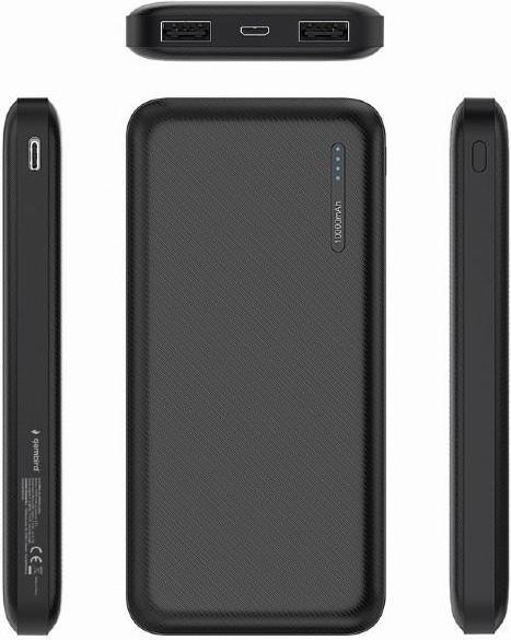 Actual product image Gembird PB10-01 10000 mAh power bank black (10000 mAh, 37 Wh)