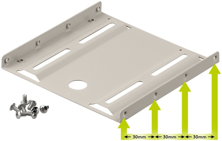 Produktbild Goobay 2.5" Festplatten-Einbaurahmen auf 3.5" Beige