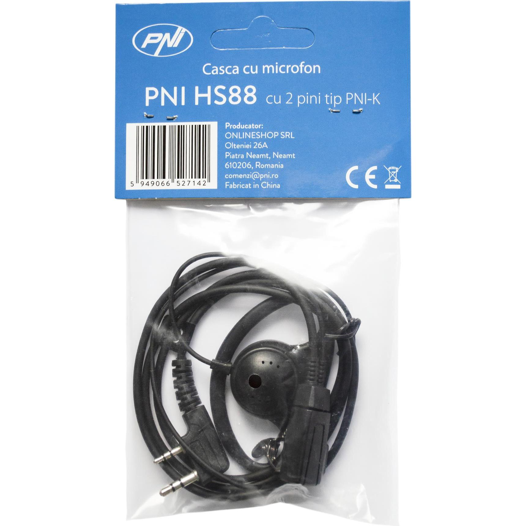 Thumbnail - PNI HS88 Mikrofon-Headset mit 2-poligem PNI-K-Stecker, Mikrofon