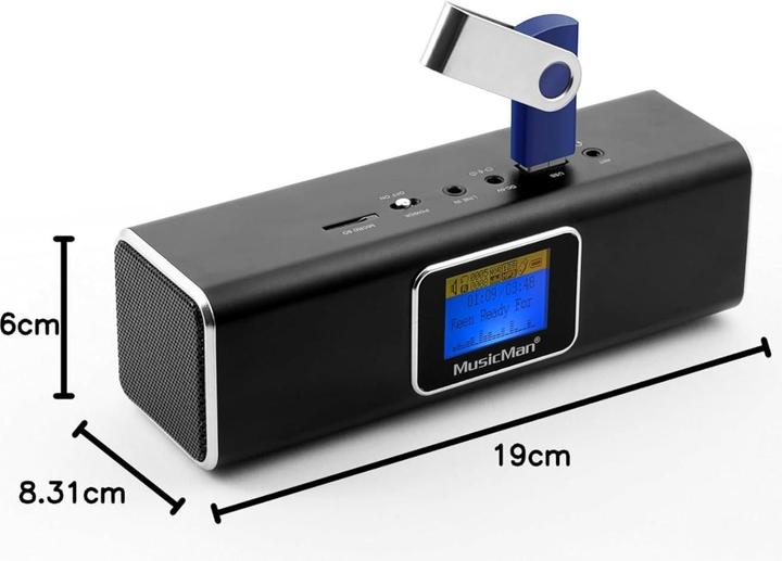 Actual product image Technaxx MusicMan MA (5 h, Rechargeable battery operated, Electrical connection)