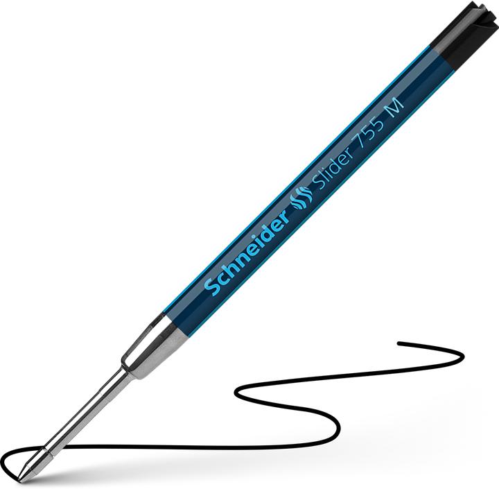 Actual product image Schneider Ballpoint pen refill large capacity Slider 755 M (1 Piece, Black, 0.50 mm)