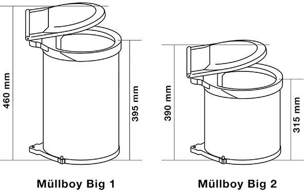Immagine prodotto Peka Metall Ragazzo della spazzatura (40 l)