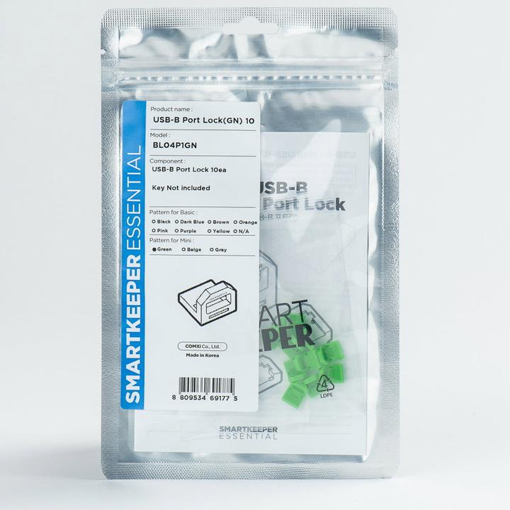 Produktbild Smart Keeper Mini USB-B Port Blocker grün 10 Stk.