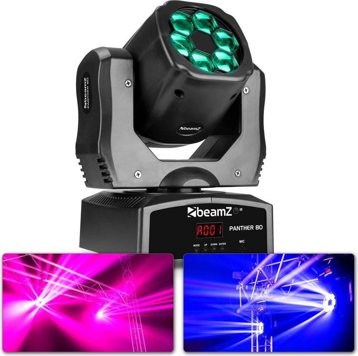 Image du produit BeamZ Tête mobile Panther 80 (12 W, LED)